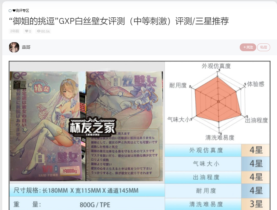 GXP-白丝壁女(1代)评测!老牌榨汁姬的过硬实力,超前时代的神秘配方!