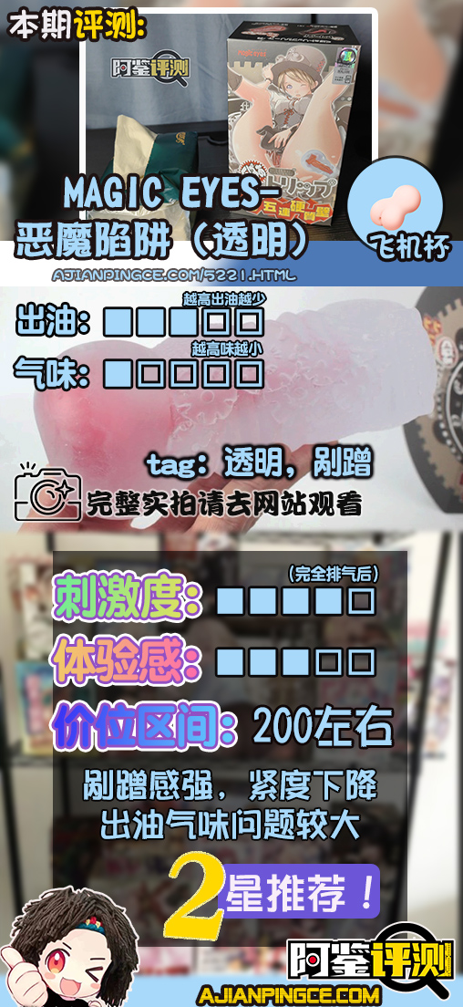 魔眼Magic eyes-恶魔陷阱(加硬)评测!猎奇杯的透明款,奇奇怪怪的菊花杯!