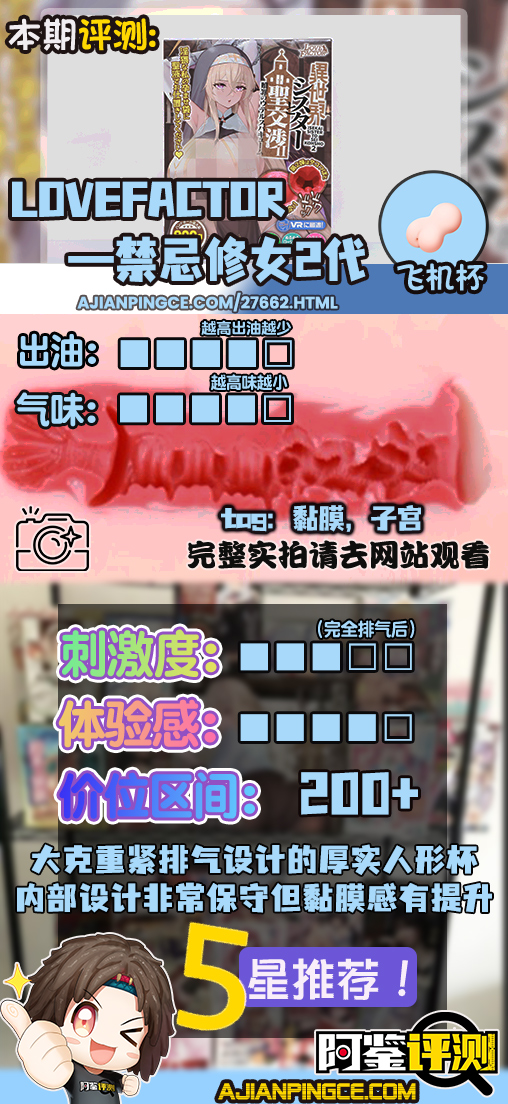 Lovefactor——“禁忌修女2代”评测!朴实无华的“黏膜感+大块”的排气子宫杯,平平无奇还是更具实用性?