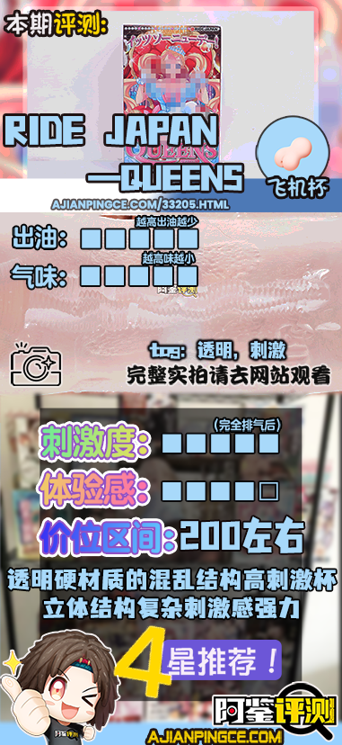 RIDE JAPAN——”QUEENS”评测!直球高刺激杯越来越少见的时候,RIDE终于又用它的透明材料出手了